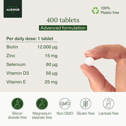 Vitamine, Aldous Labs, Biotin Complex 12000mcg, 400 comprimate