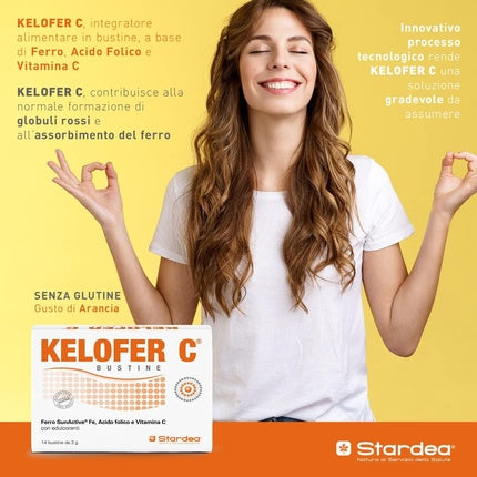Supliment cu Fier Kelofer C, 14 bustine