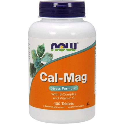 Now Foods Cal-Mag Calcium Magnesium, B-Complex, Vitamin C, 100 comprimate