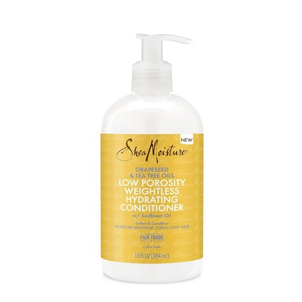Condiționator SheaMoisture Low Porosity Weightless Hydrating pentru păr creț, 13 fl oz