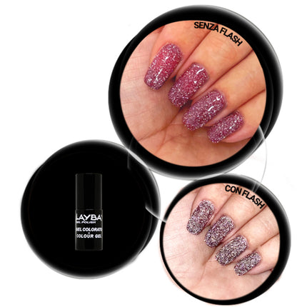 Layla Layba Gel Polish N.755 Let's Get Loud, Culoare roz cu sclipici, 25 ml