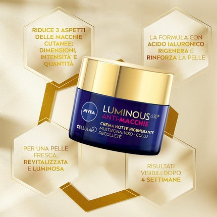 Crema de Noapte Regeneranta Anti-Pete, Nivea Cellular Luminous630, 50ml