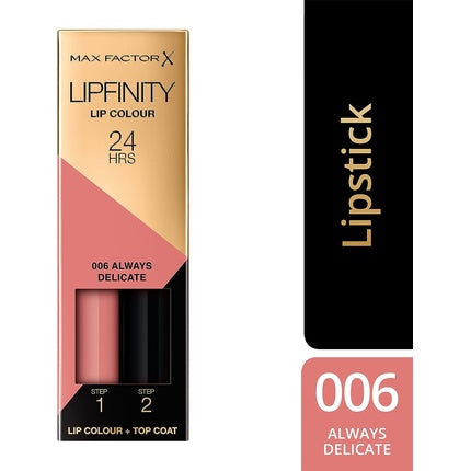 Ruj, Max Factor Lipfinity, 006 Always Delicate, 2.3ml