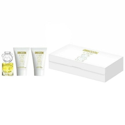 Set Parfum Moschino Toy 2, Eau De Parfum cu Body Lotion și Gel de Duș, 50ml + 50ml + 50ml