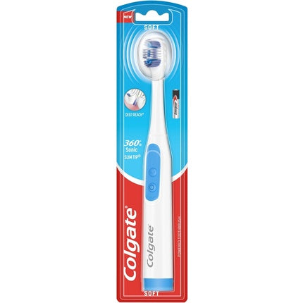 Periuță de dinți electrică Colgate 360 Battery Floss Tip, albastru, soft