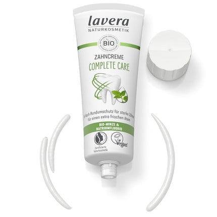 Pastă de dinți Lavera Complete Care, Bio-Mint & Sodium Fluoride, 75ml