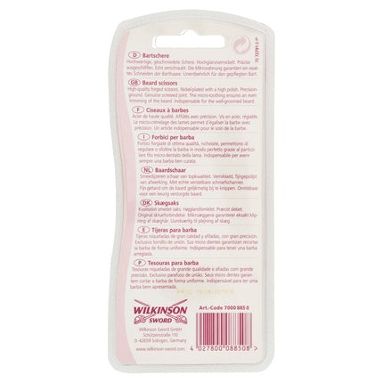 Foarfece pentru barbă, Wilkinson Sword, Model Manicure, 17.6 cm, Culoare Roz