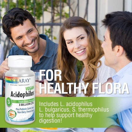 Probiotic Solaray, Acidophilus, suc de morcov, 30 Capsule