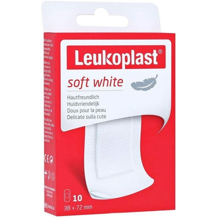Banda adezivă medicală Leukoplast Soft White, 38 x 72 mm, Pack de 10 buc