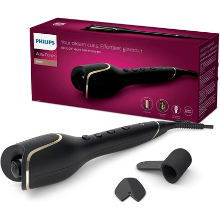 Fier de buclat Philips StyleCare Prestige, automat, negru