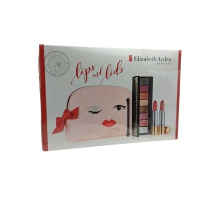 Set machiaj Elizabeth Arden, paletă farduri și rujuri, roz