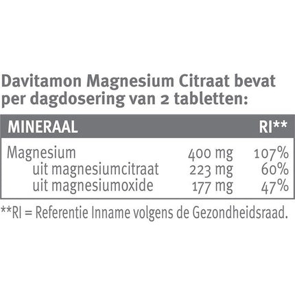 Tablete de masticat Davitamon Magnesium, 375 mg, mentol, 60 buc