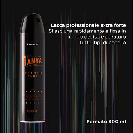 Spray de păr Kemon Hair Manya Dreamfix Plus, 300 ml - Fixare puternică pentru toate tipurile de păr