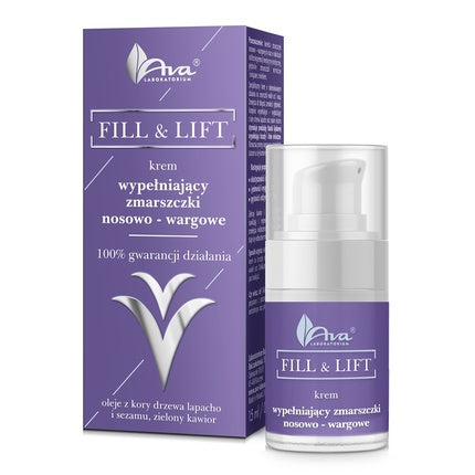 Crema pentru față, Ava Laboratorium Fill & Lift, pentru ridurile nazolabiale, 15ml