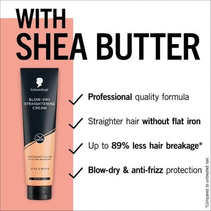 Cremă de styling Schwarzkopf Blow-Dry Straightening Cream, 150ml