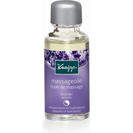 Ulei de masaj Kneipp Lavandă Relaxant, 166 ml, sticlă transparentă cu capac verde