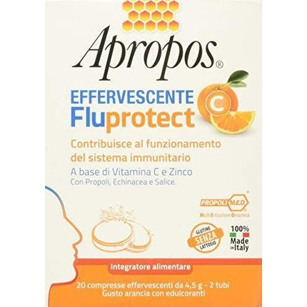 Comprese efervescente Desa Pharma Apropos Fluprotect cu Vitamina C și Zinc, Aromă de Portocală