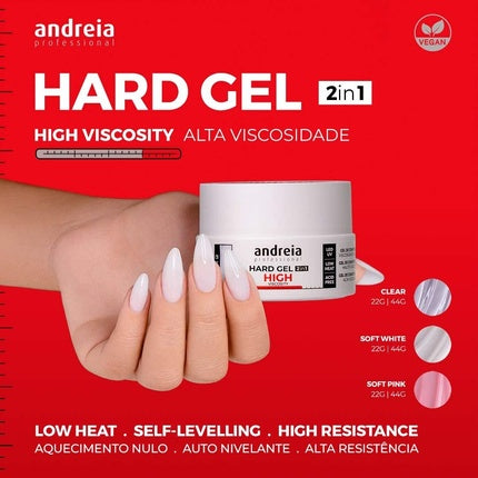 Gel de unghii, Andreia, Clear, 44g