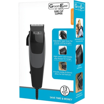 Mașină de tuns păr GroomEase by Wahl, model electric, culoare neagră
