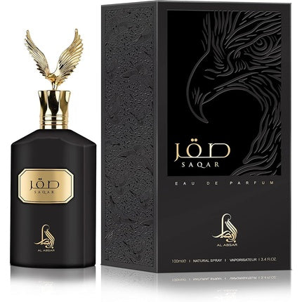 Perfum Saqar, 100ml, sticlă neagră, dop auriu