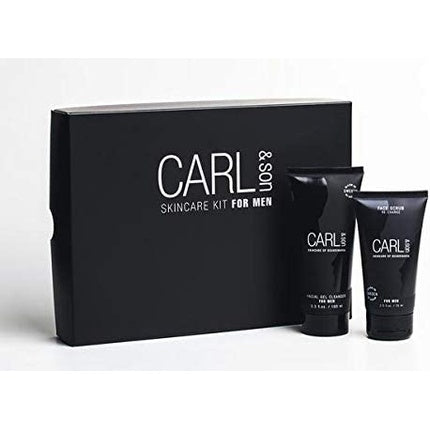 Set ingrijire faciala barbati, Carl&Son, gel cleanser 100ml si scrub 75ml