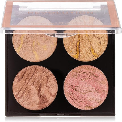 Paletă bronzantă Makeup Revolution Cheek Kit, 4 nuanțe, 8.8g