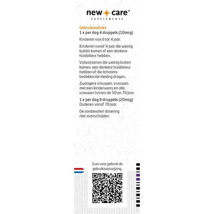 Vitamina D3 New Care Supplements, ulei, 25 ml