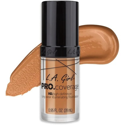 Fond de ten lichid L.A. Girl Pro Coverage, culoare Tan, capacitate 0.95 fl oz