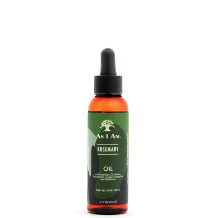 Ser de păr As I Am Rosemary Oil cu rozmarin, biotină și melatonină, 2oz (57g), sticlă amber