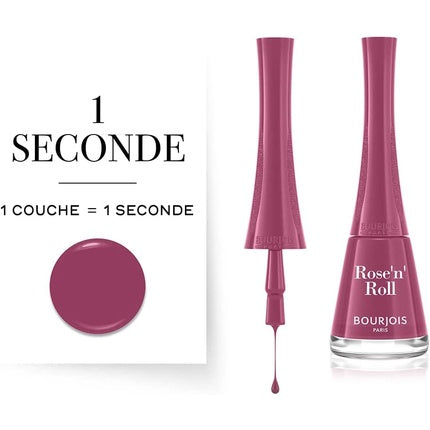 Lac de unghii, Bourjois, 1 Seconde, Rose'n'Roll
