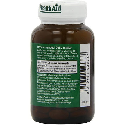Supliment Healthaid Pycnogenol 30mg 30 Comprimate