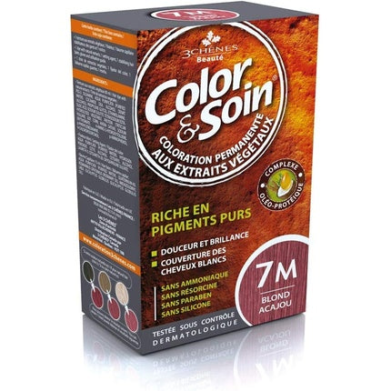 Vopsea Păr Les 3 Chênes Color & Soin, 7M Blond Acaju, 100 g