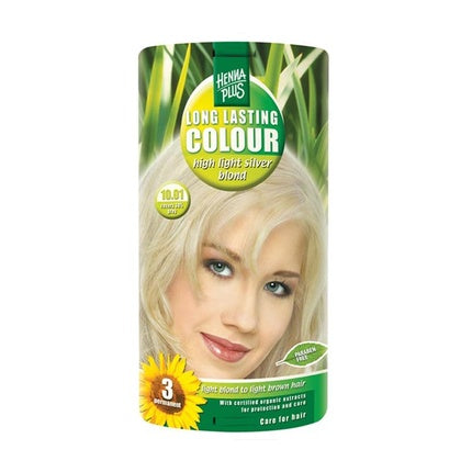 Vopsea de păr Hennaplus Lasting Color High Light Silver Blond, 199g