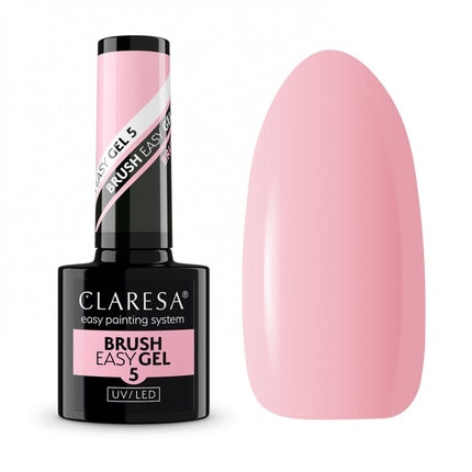 Gel de unghii Claresa Brush Easy Gel 5, roz pal, 10 ml