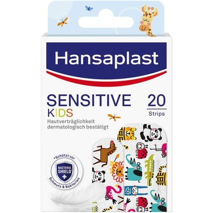 Hansaplast Sensitive Children's Plasters, Animal Print, 20 buc