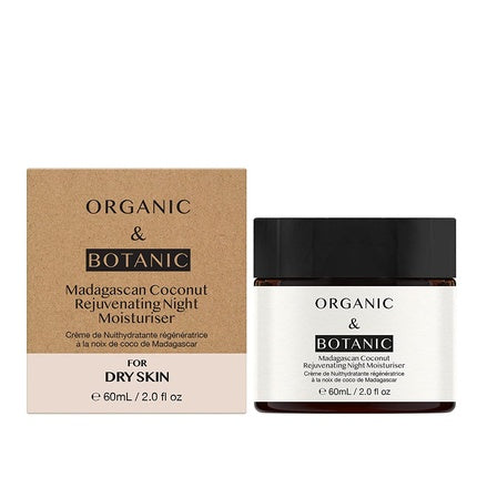 Cremă de noapte, Organic & Botanic, cu cocos, 60 ml