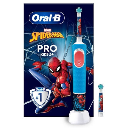 Periuță Electrică Oral-B Vitality Pro Kids Spiderman, albastru, cu design Spider-Man