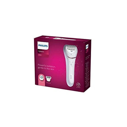 Epilator Philips Series 8000, 5.4W, alb