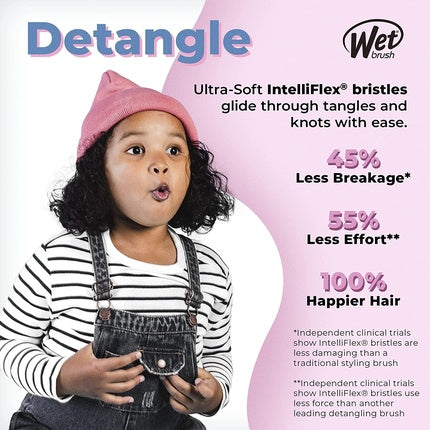 Perie păr Wet Brush Mini, desene mov, UltraSoft