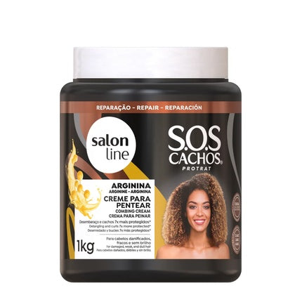 Cremă de păr fără clătire, Salon Line, SOS Curls Arginine, 1kg