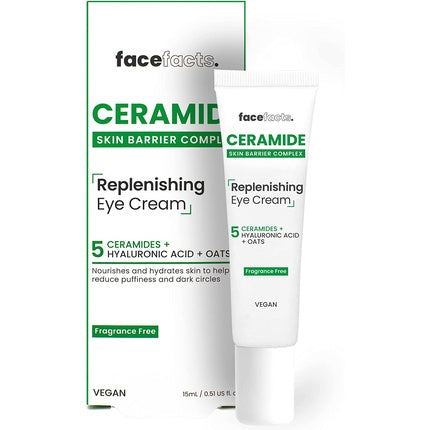 Cremă de ochi, Face Facts, Ceramide, reduce pungile, 15ml