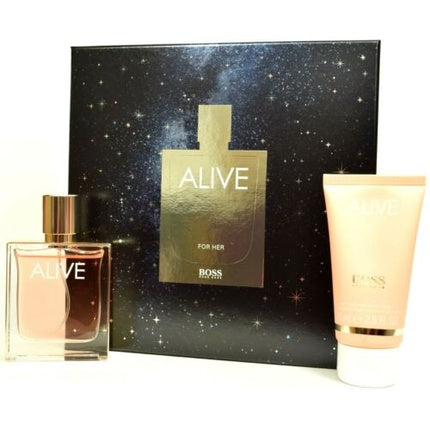 Set cadou parfumerie Hugo Boss Alive, Eau de Parfum 50ml, Loțiune de corp 75ml