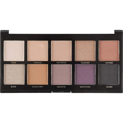 Paletă farduri pentru ochi Profusion Cosmetics, Smoky Eyeshadow Palette, 10 nuanțe