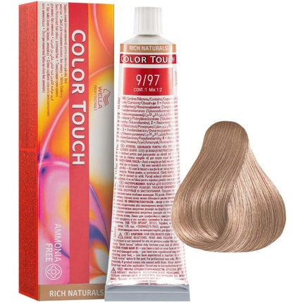 Vopsea de păr Wella Color Touch, 9/97 Blonde Very Clear Cendre, 60ml