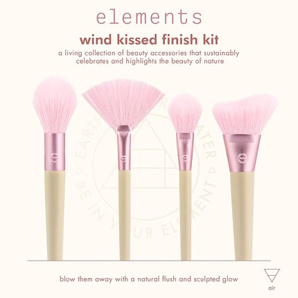 Set Pensule Machiaj, Ecotools, Elements Wind-Kissed, Roz