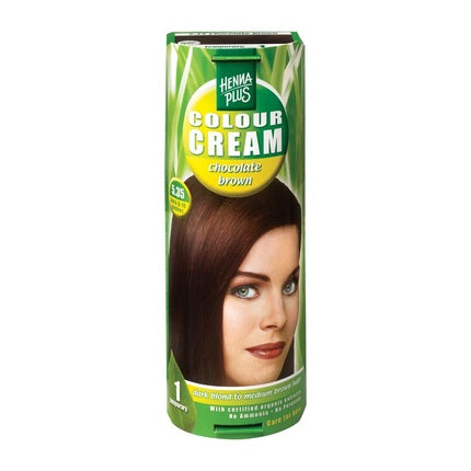 Vopsea de păr cremă Hennaplus Colour Cream 535 Chocolate Brown