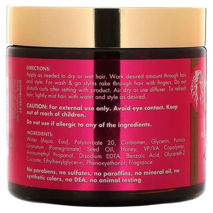 Gel de păr Mielle Organics Pomegranate & Honey Blend, menținere maximă, 521 g