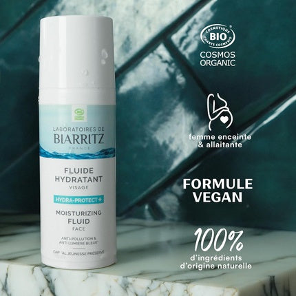Fluid Facial Hidratant Hydra-Protect Organic, Laboratoires De Biarritz, 50ml
