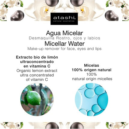 Demachiant Water Micelar Anti-Îmbătrânire Atashi, Față