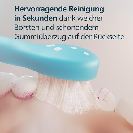 Perii de dinți Philips Sonicare pentru copii, set 2 bucăți, 3+ ani, albastru și alb